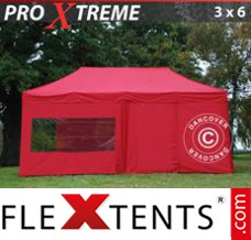 Reklamtält FleXtents Xtreme 3x6m Röd, inkl. 6 sidor
